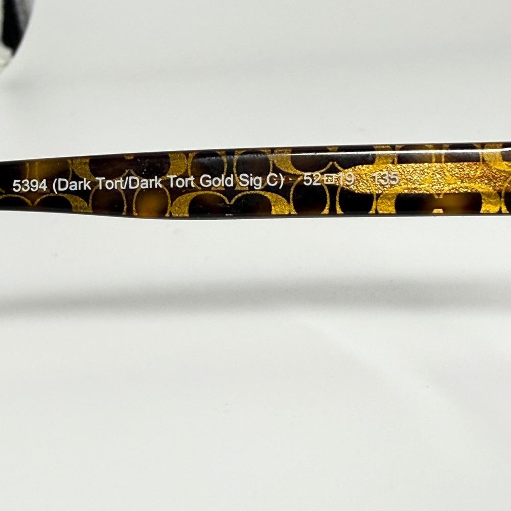 Coach‎ HC6094 Dark Tortoise Gold Signature C Eyeglasses Frames 52-19-135 22145 - Picture 5 of 7